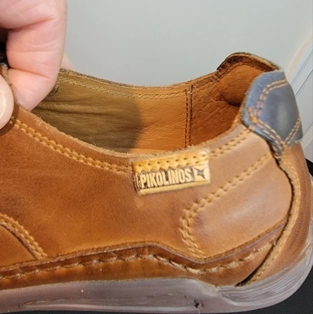 Pikolinos Cuero Brown Leather‎ Oxford Lace Up Flat Shoes EUR 40
